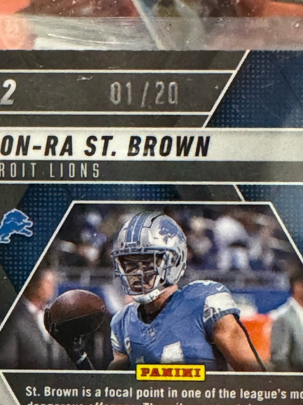 🔥 2025 Amon-Ra St Brown Panini Mosaic Pink Disco Sparkle /20 - Picture 2 of 3
